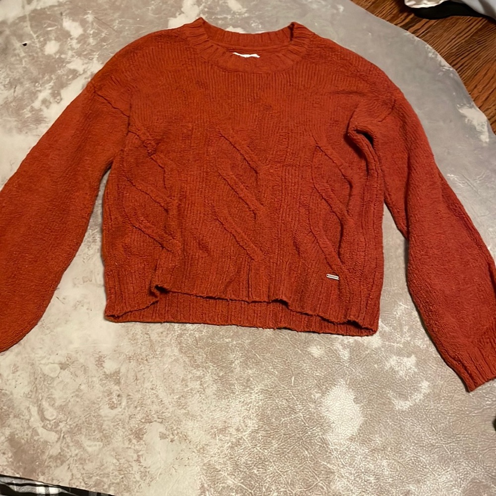 Hollister Orange Thick Sweater
